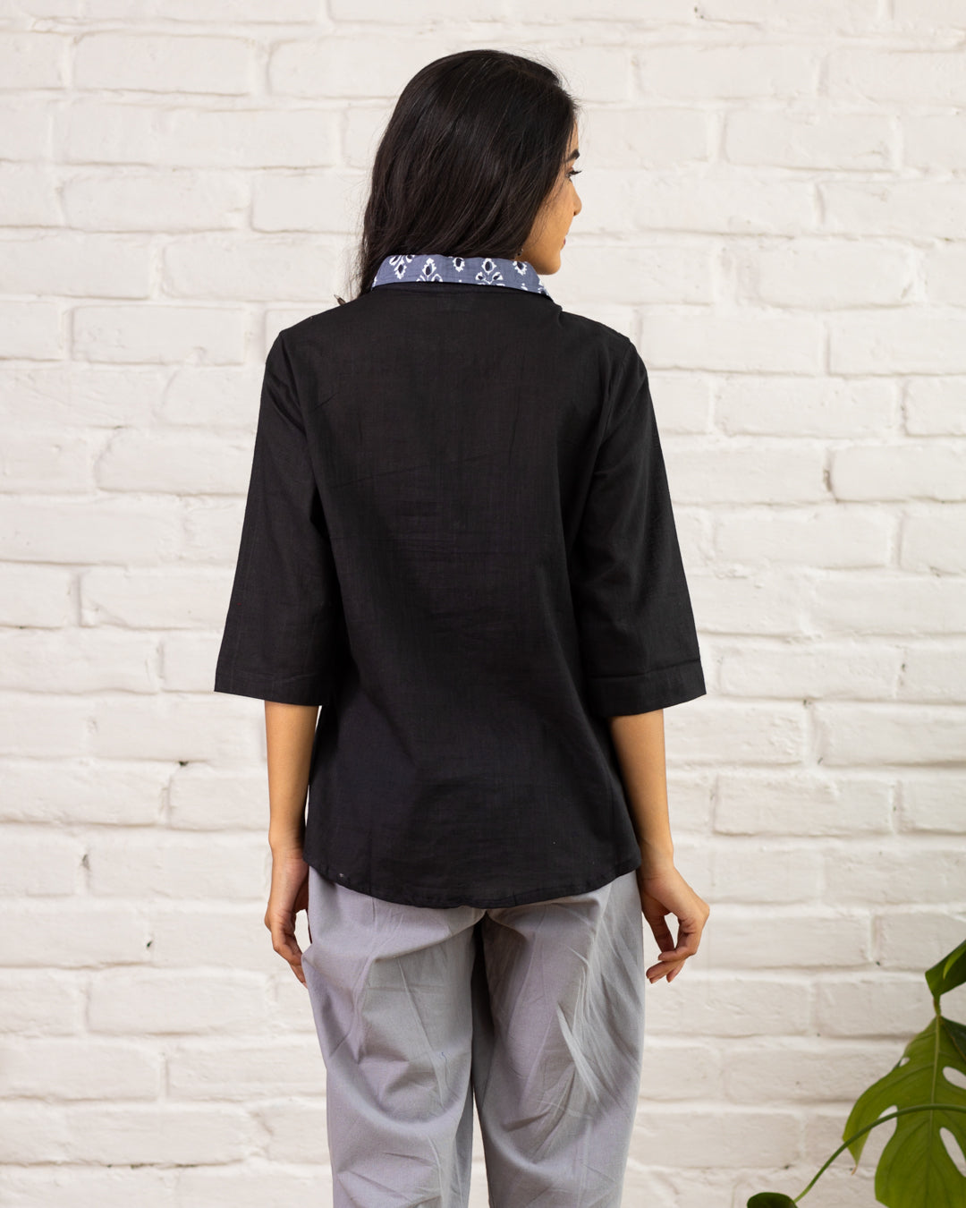 Plain Black Three Pocket Shirt
