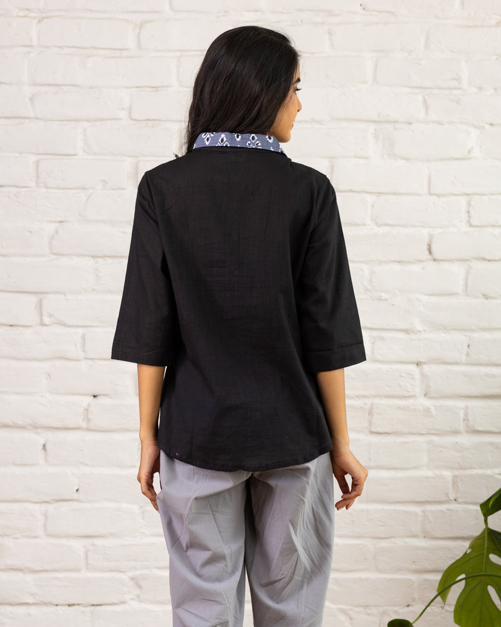 Plain Black Three Pocket Shirt