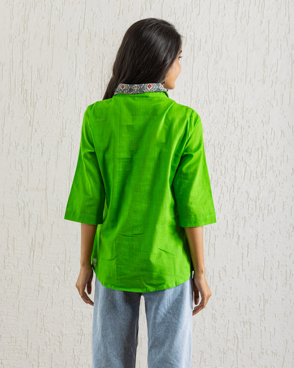 Plain Green Three Pocket Shirt
