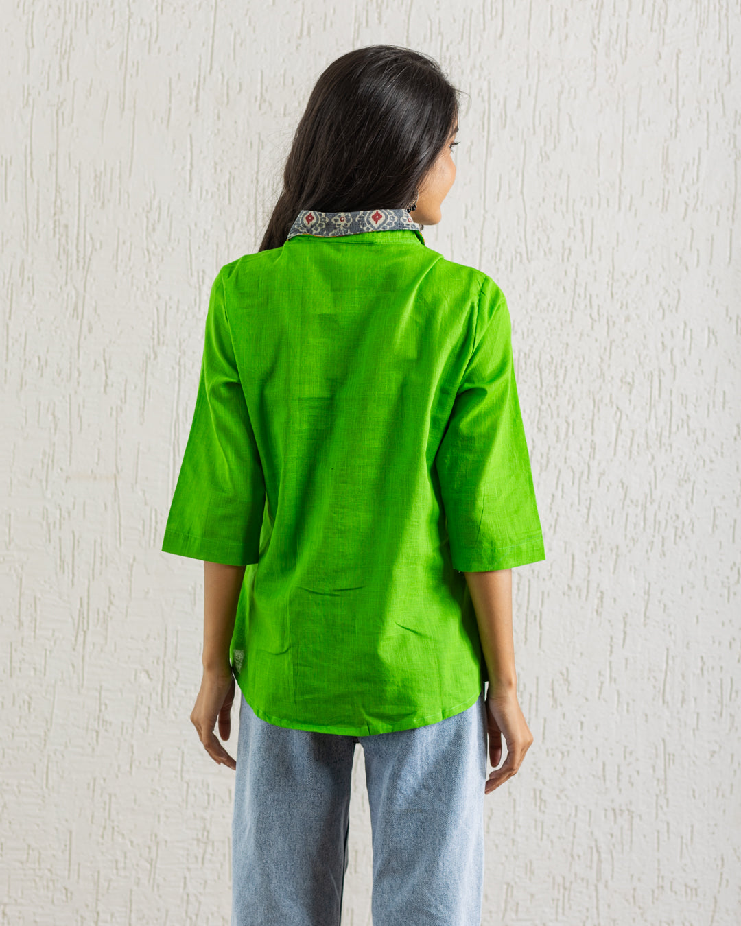 Plain Green Three Pocket Shirt
