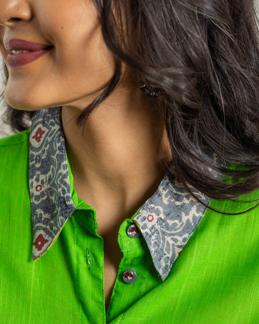 Plain Green Three Pocket Shirt