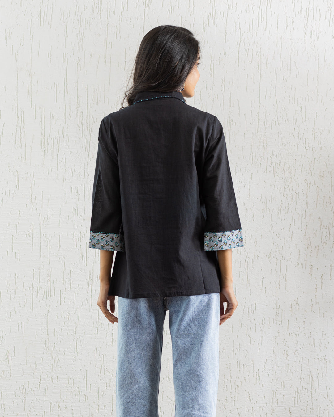 Plain Black Low Pocket Shirt