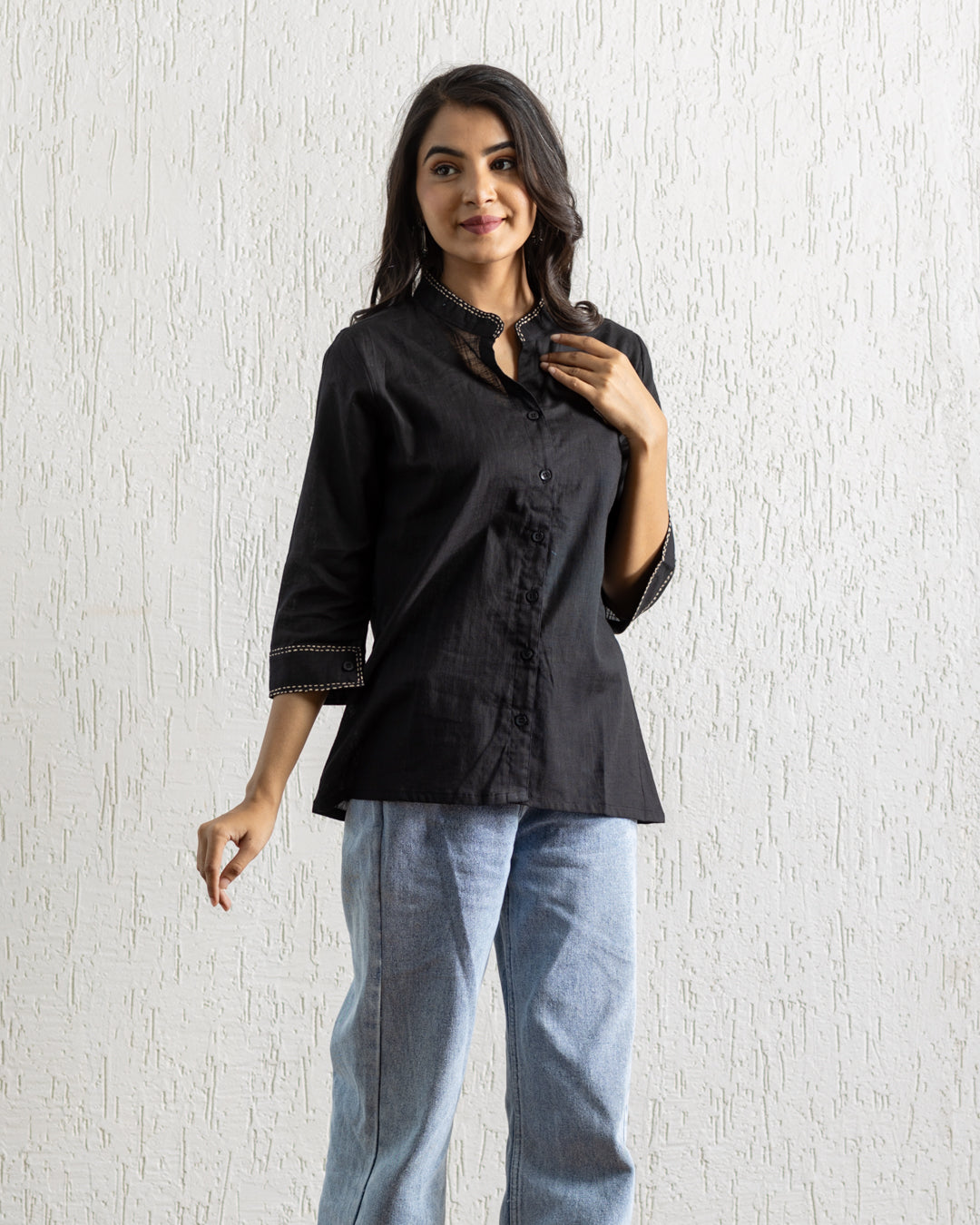 Plain Black Beetle Embroidery