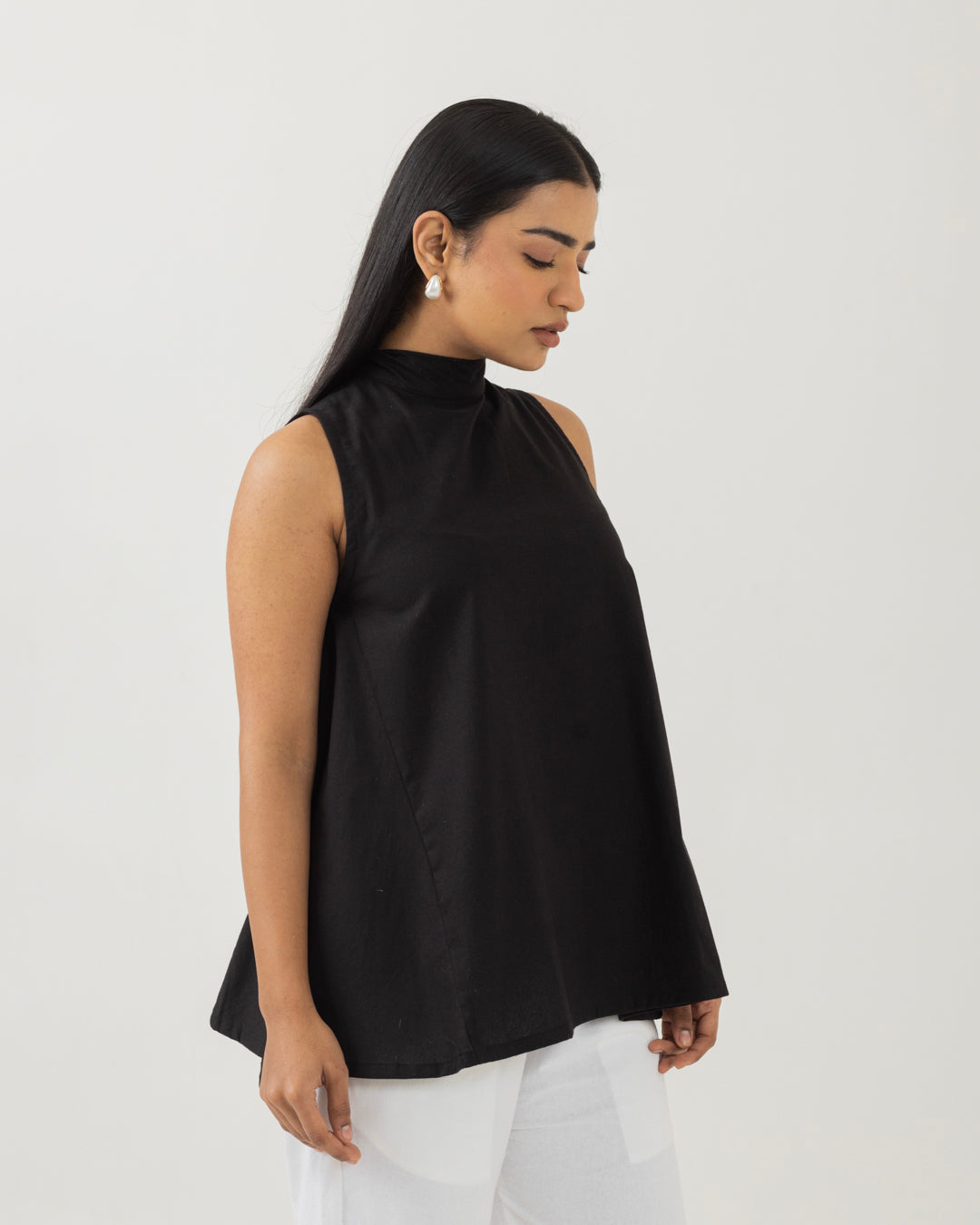 The Flow Black Halter Top