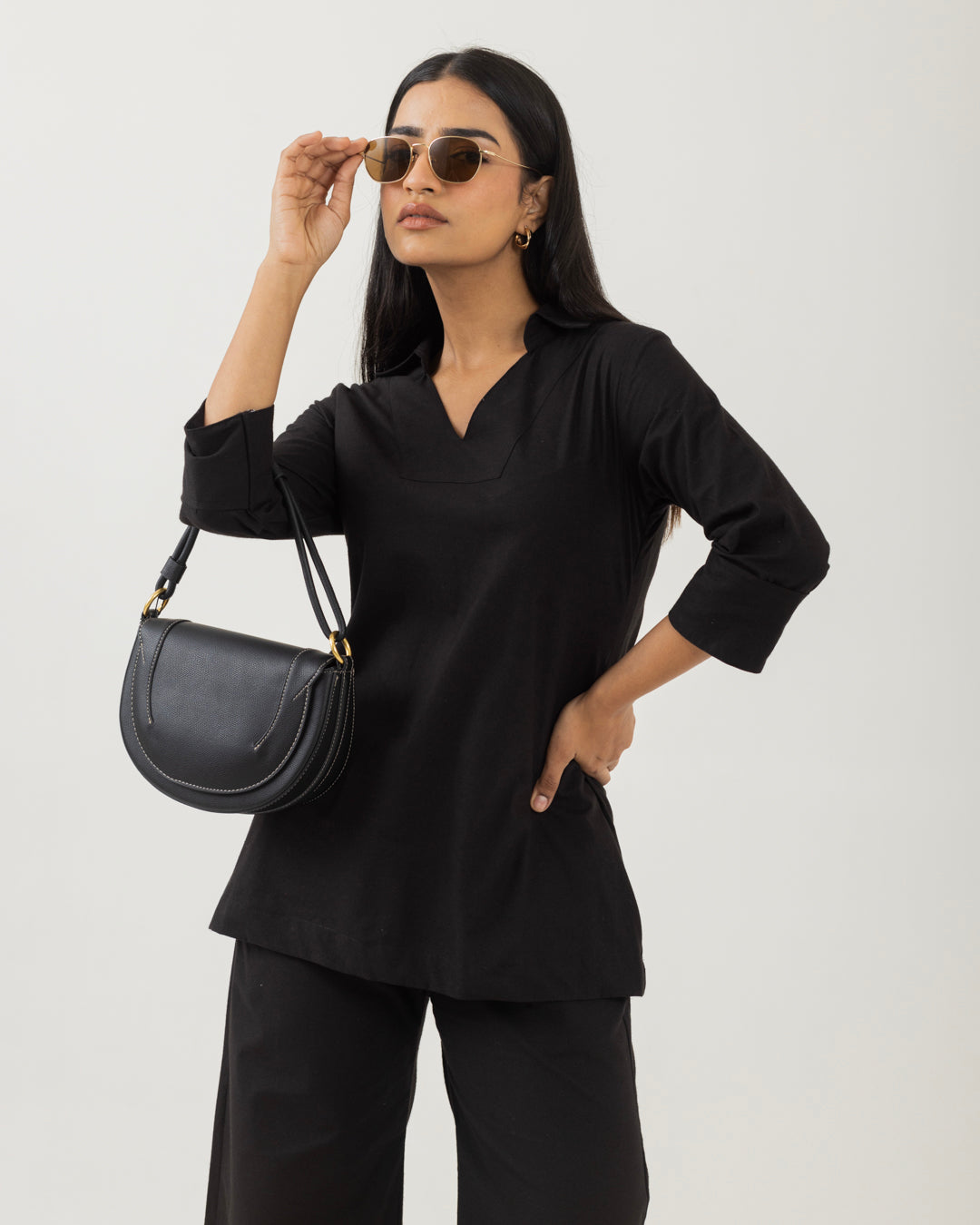 Solace Black Tunic