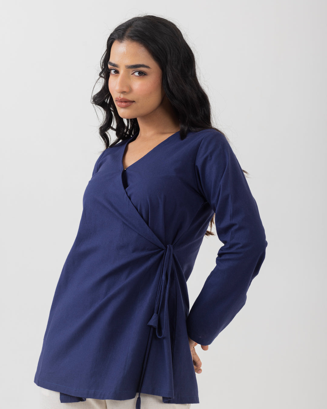 Nest Mid Night Blue Angarkha Top