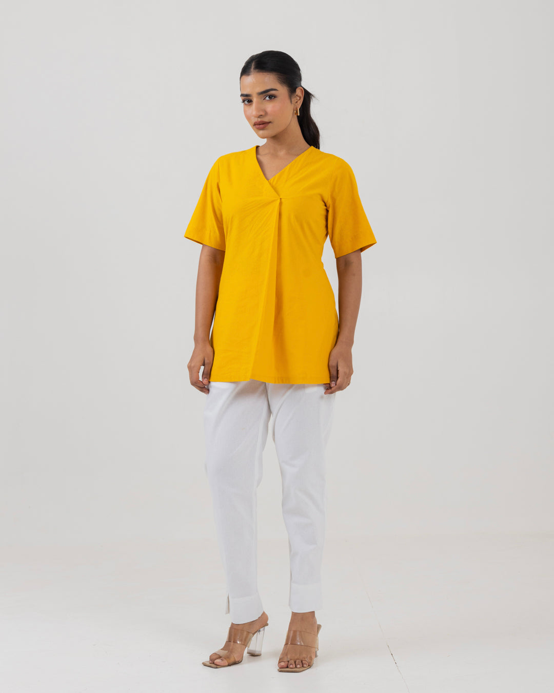 Front Box Pleat Yellow Top