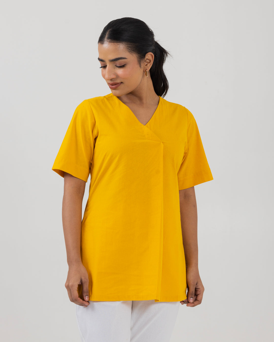 Front Box Pleat Yellow Top