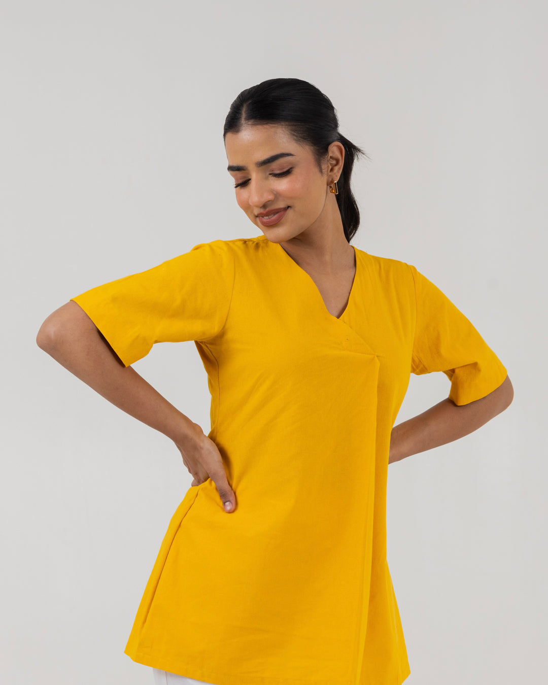 Front Box Pleat Yellow Top