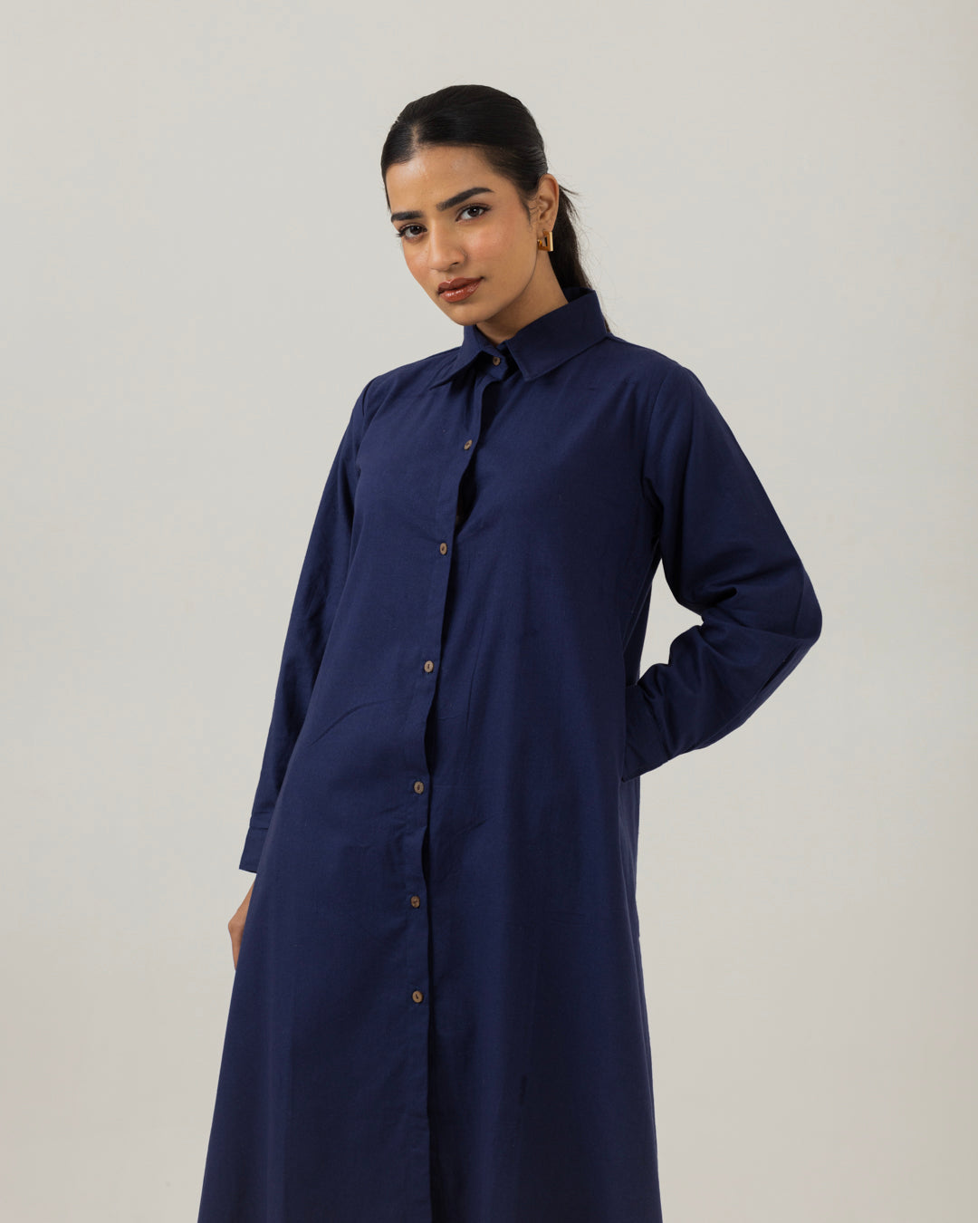 Dawn Mid NIght Blue Front Open Shirt