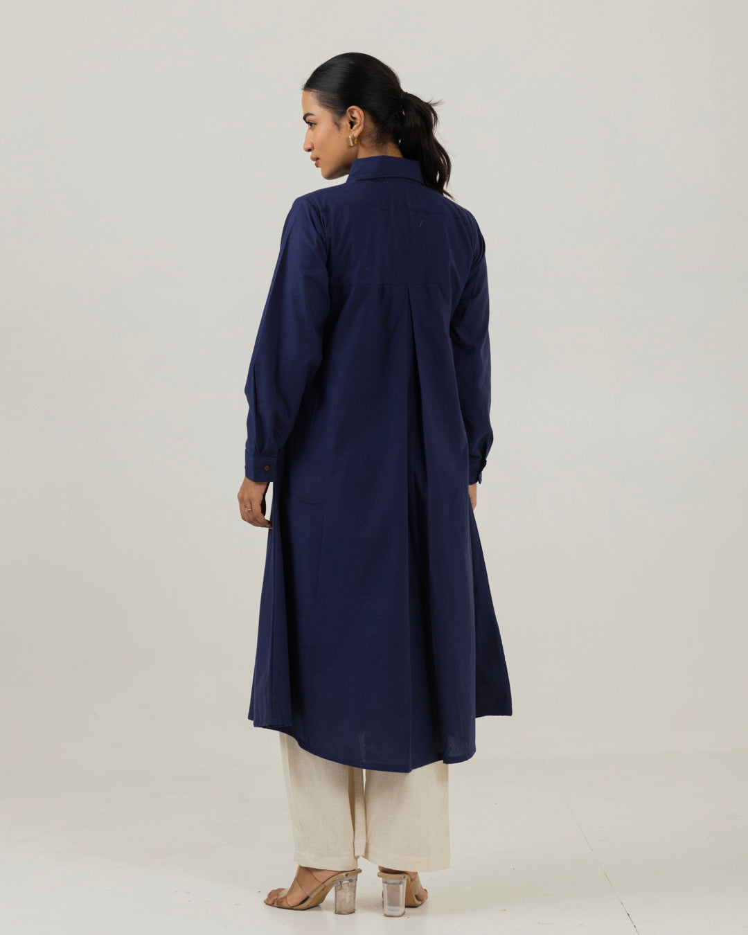 Dawn Mid NIght Blue Front Open Shirt