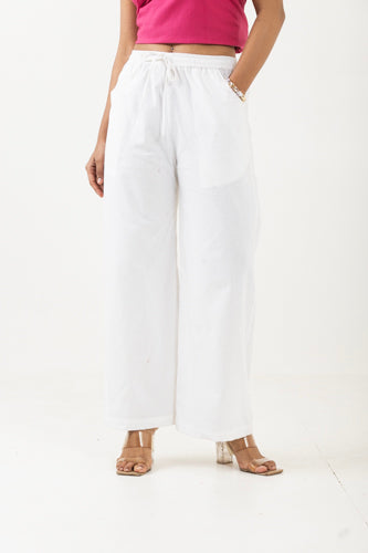 Solid White Palazzo