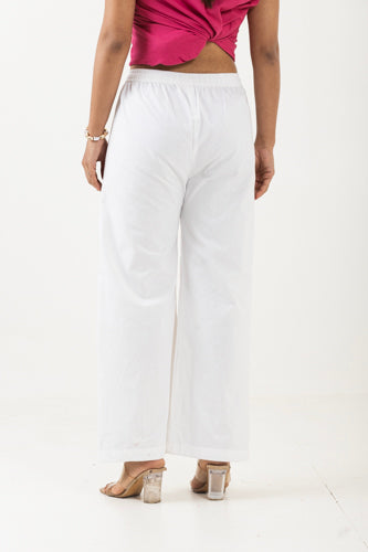 Solid White Palazzo