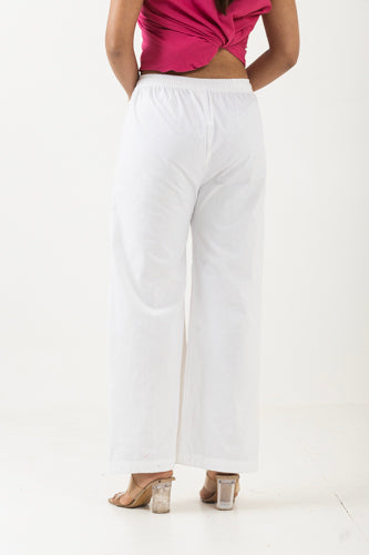 Solid White Palazzo