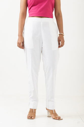 Solid White Pant