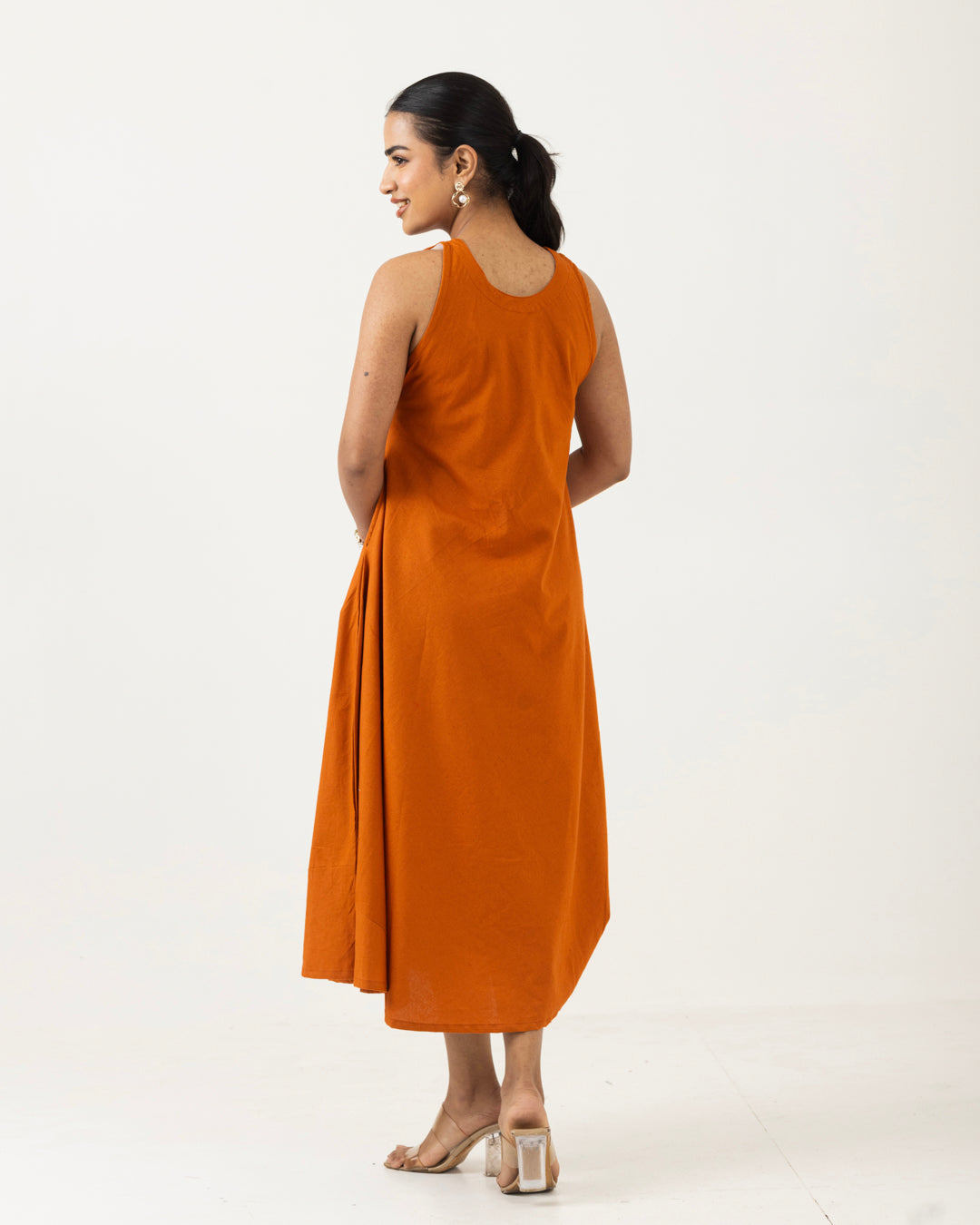 Easy Flow Rust Dress